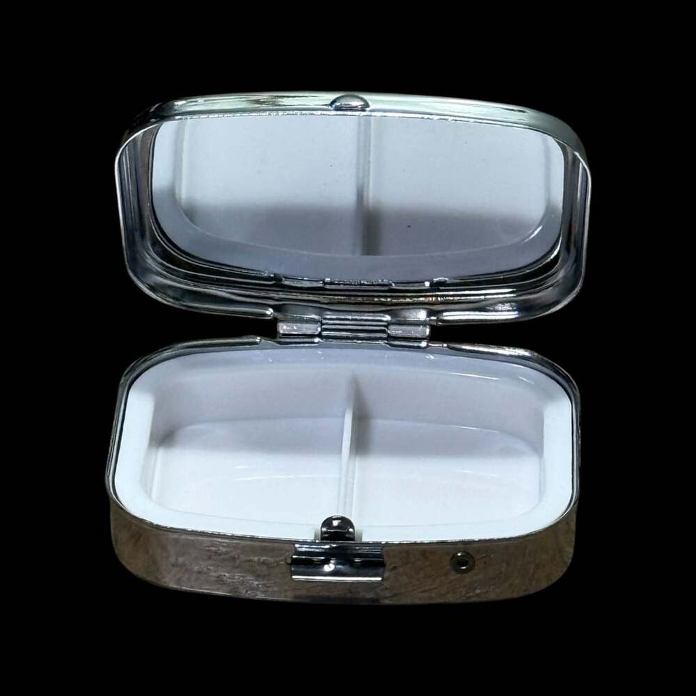Cute Turtle Portable Rectangle Metal Pill Organizer Case - Picture 2 of 3